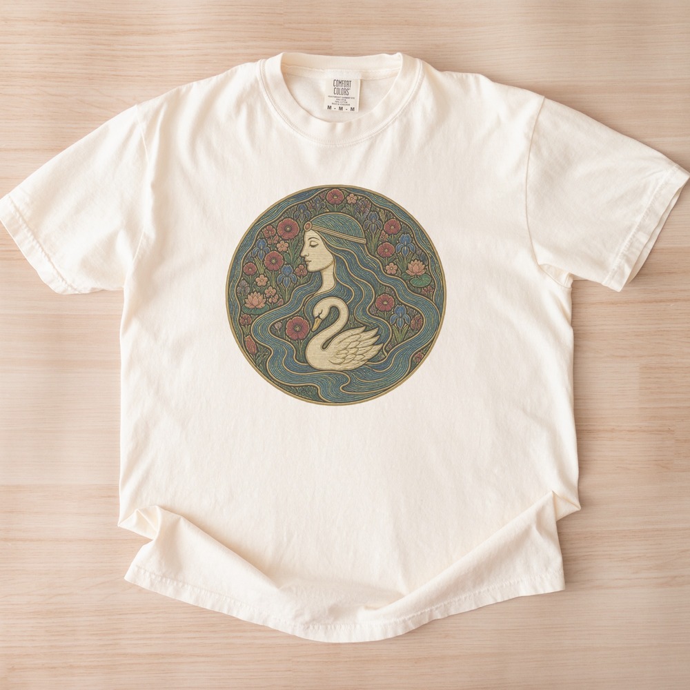 Odile Renard as Perpetua Fane Swan Medallion Tee